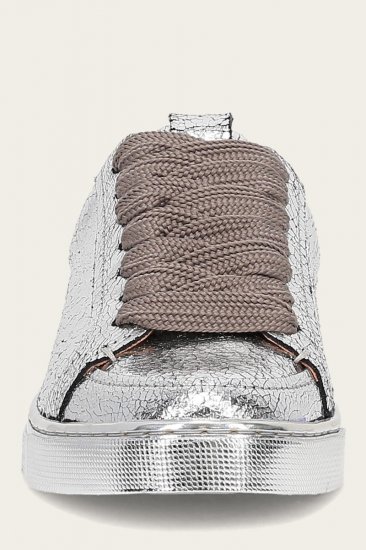 Frye Ivy Court Low Lace Sneaker - Silver-mirror - Click Image to Close