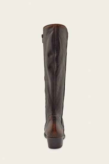 Frye Carson Piping Tall - Black-brush-off - Click Image to Close