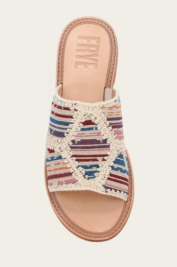 Frye Ava Crochet Slide - Ivory-sw - Click Image to Close