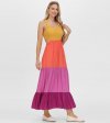 Frye Smocked Color Block Maxi Dress - Smocked Color Block Maxi Dress